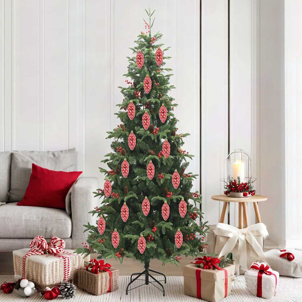Décoration de l'arbre de Noël 40 pcs Rouge