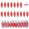 vidaXL J&otilde;ulune K&auml;bipall 40 tk Punane 4 x 9 cm Plastmass