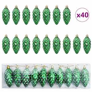 vidaXL J&otilde;ulune K&auml;bipall 40 tk Roheline 4 x 9 cm Plastmass