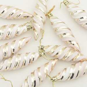 Vánoční spirálová koule 40 pcs champagne Plast - obrázek 5