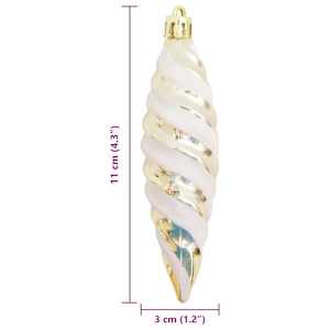 Vánoční spirálová koule 40 pcs champagne Plast - obrázek 6
