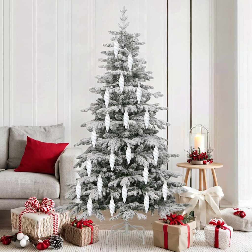 Décoration de l'arbre de Noël 40 pcs Blanc