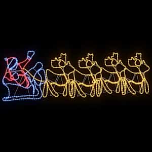 Vánoční dekorace s 1224 LED diodami Vícebarevný 69 x 79 cm PVC - obrázek 5