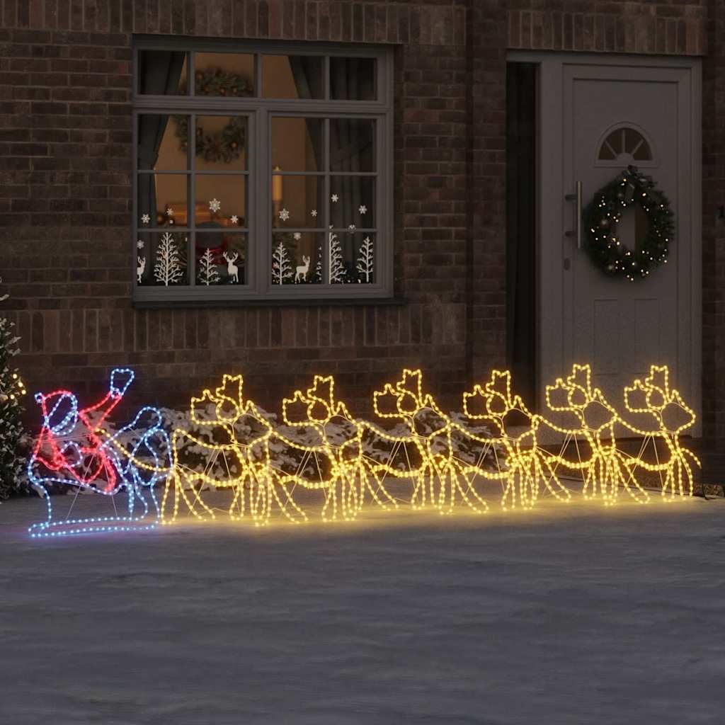 LED Weihnachtsdekoration Mehrfarbig 69 x 79 cm PVC