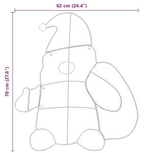Osvětlený Santa Claus s 60 LED diodami Teplá bílá 70 x 62 cm - obrázek 11