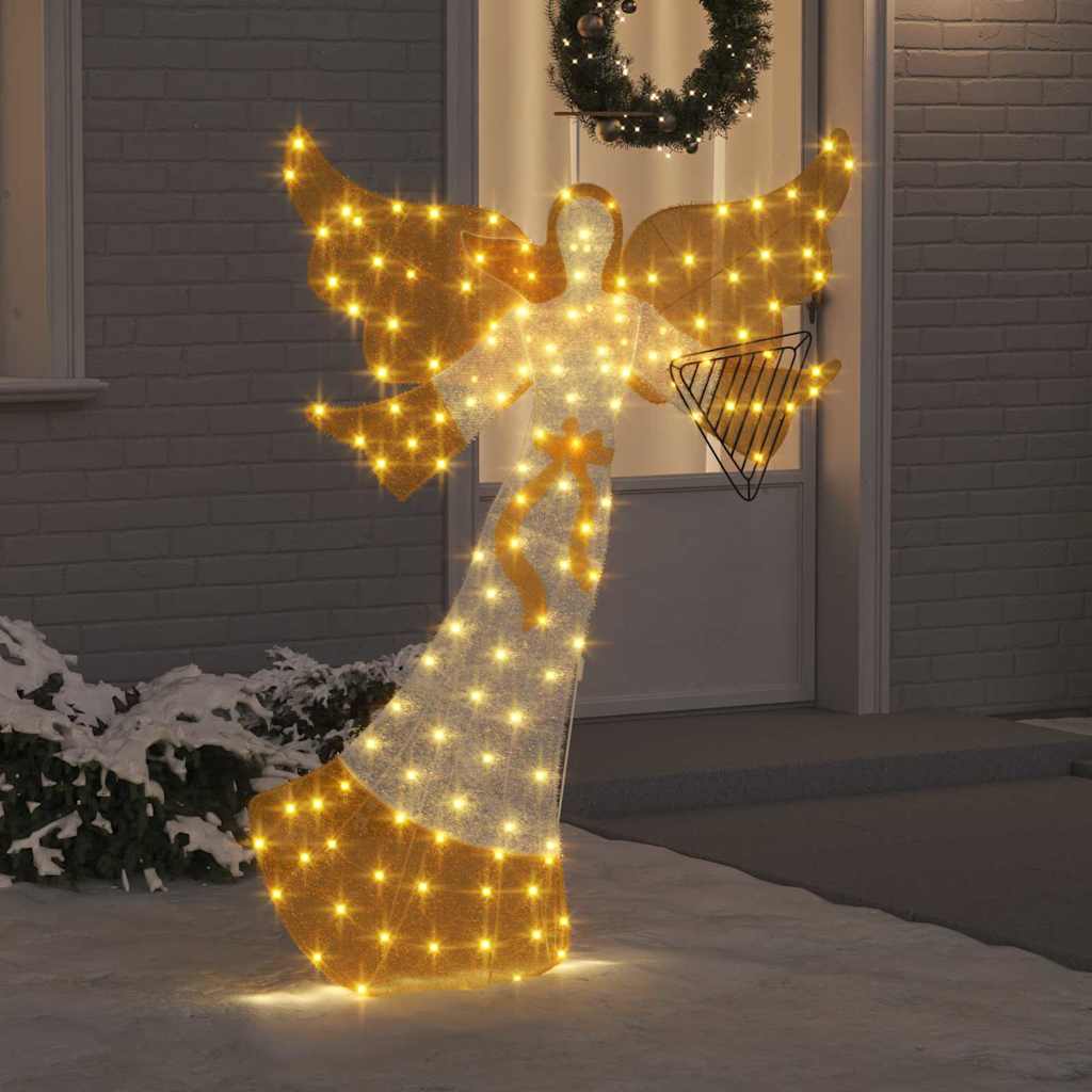 vidaXL Colț luminat Alb cald 116 x 29 x 158.5 cm Poliester