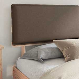 Rám postele s čalouněným čelem s čelo Taupe 200 x 200 cm - obrázek 3