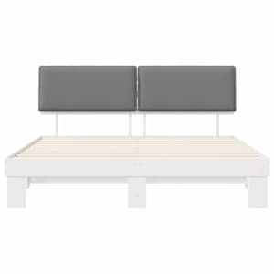 Rám postele s čalouněným čelem s čelo Světle šedá 200 x 200 cm - obrázek 5