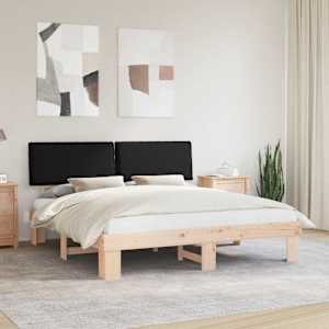 Rám postele s čalouněným čelem s čelo Černá 180 x 200 cm - obrázek 1
