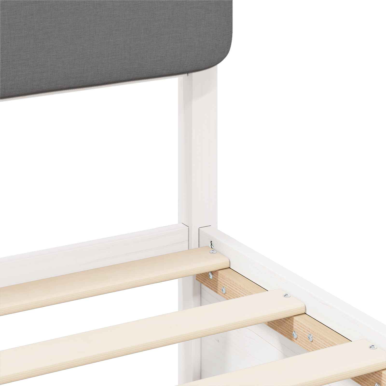 Voodiraam Pehme Peatoega peaga Helehall 180 x 200 cm Tahke mänd 8 Kõik vajalik sinu aeda ja koju! Voodiraam Pehme Peatoega peaga Helehall 180 x 200 cm Tahke mänd - Image 8