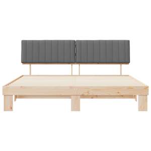 Rám postele s čalouněným čelem s čelo Světle šedá 200 x 200 cm - obrázek 5
