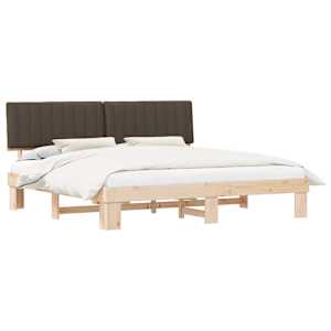 Rám postele s čalouněným čelem s čelo Taupe 200 x 200 cm - obrázek 2