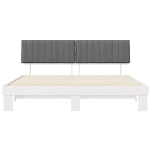 Rám postele s čalouněným čelem s čelo Světle šedá 200 x 200 cm - obrázek 5