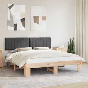 Rám postele s čalouněným čelem s čelo Tmavě šedá 180 x 200 cm - obrázek 1