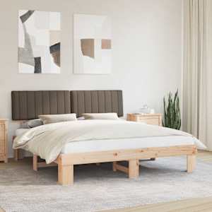 Rám postele s čalouněným čelem s čelo Taupe 180 x 200 cm - obrázek 1