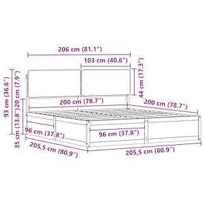 Rám postele s čalouněným čelem s čelo Černá 200 x 200 cm - obrázek 11