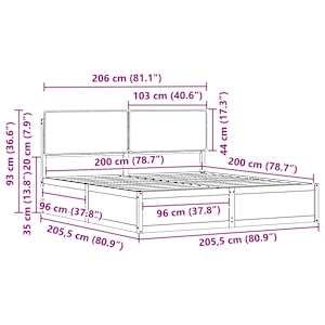 Rám postele s čalouněným čelem s čelo Světle šedá 200 x 200 cm - obrázek 11