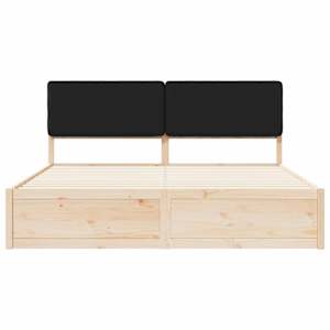 Rám postele s čalouněným čelem s čelo Černá 200 x 200 cm - obrázek 5