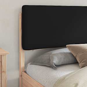 Rám postele s čalouněným čelem s čelo Černá 180 x 200 cm - obrázek 3