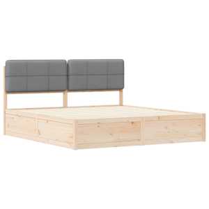 Rám postele s čalouněným čelem s čelo Světle šedá 200 x 200 cm - obrázek 4