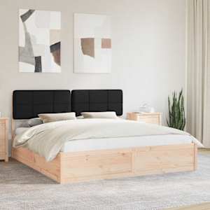 Rám postele s čalouněným čelem s čelo Černá 180 x 200 cm - obrázek 1