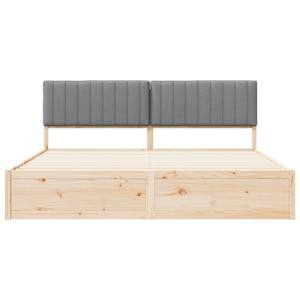 Rám postele s čalouněným čelem s čelo Světle šedá 200 x 200 cm - obrázek 5