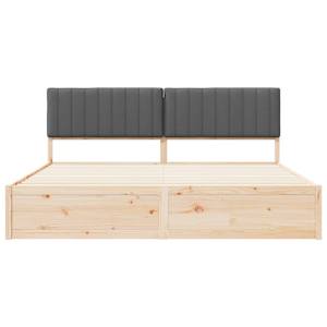 Rám postele s čalouněným čelem s čelo Tmavě šedá 200 x 200 cm - obrázek 5