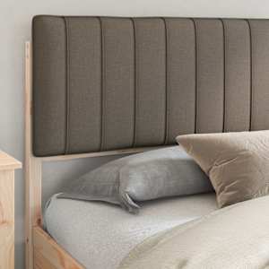 Rám postele s čalouněným čelem s čelo Taupe 200 x 200 cm - obrázek 3