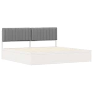 Rám postele s čalouněným čelem s čelo Světle šedá 200 x 200 cm - obrázek 4