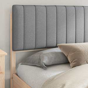 Rám postele s čalouněným čelem s čelo Světle šedá 180 x 200 cm - obrázek 3
