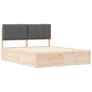 Rám postele s čalouněným čelem s čelo Tmavě šedá 150 x 200 cm - obrázek 4