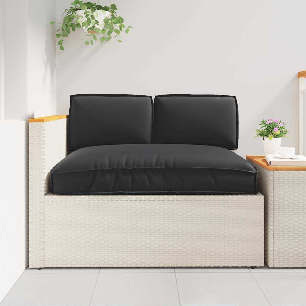Pallet Kussen Set 3 pcs Zwart 80 x 120 x 12 cm 60 x 40 x 12 cm