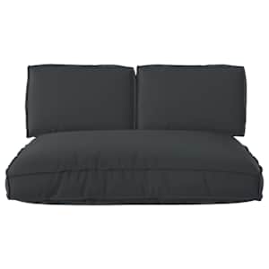 Sada polštářů 3 pcs Černá Oxford látka - obrázek 8