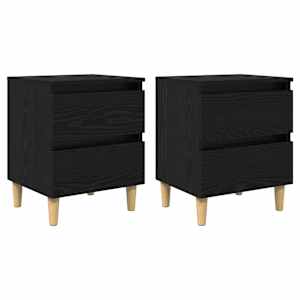 Skříňky pod postel se zásuvkou 2 pcs Černý dub 40 x 35 x 50 cm - obrázek 2