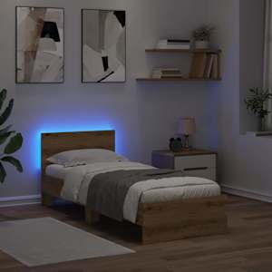 Rám postele s čelo Artisanový dub 75 x 190 cm kompozitní dřevo - obrázek 4