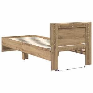 Rám postele s čelo Artisanový dub 75 x 190 cm kompozitní dřevo - obrázek 8