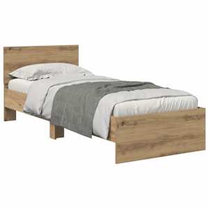 Rám postele s čelo Artisanový dub 75 x 190 cm kompozitní dřevo - obrázek 3