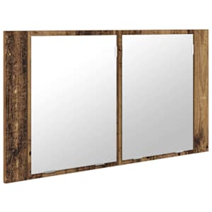 Koupelnová zrcadlová skříň s policí Staré dřevo 80 x 12 x 45 cm - obrázek 6