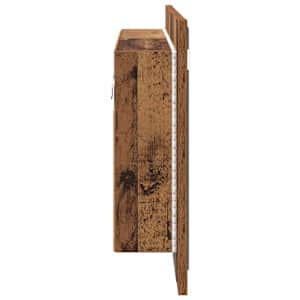Koupelnová zrcadlová skříň s policí Staré dřevo 80 x 12 x 45 cm - obrázek 9