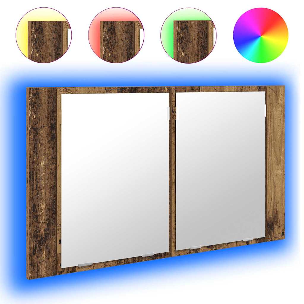 Vannitoa peeglikapp uksega Vana puit 80 x 12 x 45 cm Tehispuit 4 Kõik vajalik sinu aeda ja koju! Vannitoa peeglikapp uksega Vana puit 80 x 12 x 45 cm Tehispuit - Image 4