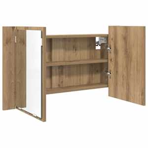 Koupelnová zrcadlová skříň Artisanový dub 80 x 12 x 45 cm - obrázek 7