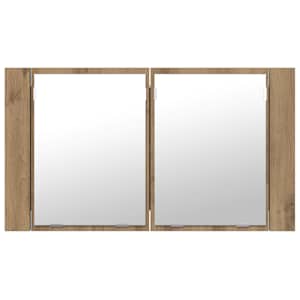Koupelnová zrcadlová skříň Artisanový dub 80 x 12 x 45 cm - obrázek 8