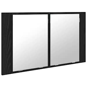Koupelnová zrcadlová skříň s policí Černý dub 80 x 12 x 45 cm - obrázek 6