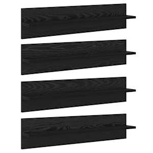 vidaXL Seinakarbid 4 tk Must tamm 80 x 11,5 x 18 cm Tehispuit
