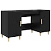 vidaXL Laud Must tamm Tehispuit 140 x 50 x 75 cm