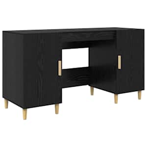 vidaXL Laud Must tamm Tehispuit 140 x 50 x 75 cm