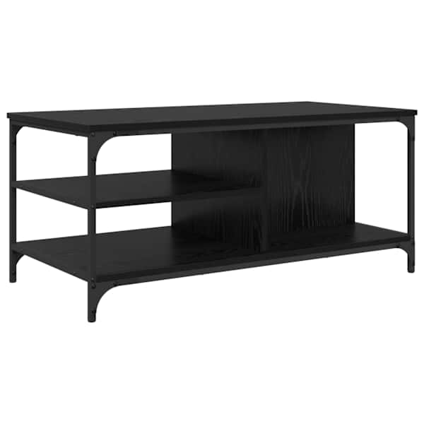 vidaXL Kohvilaud Must tamm 100 x 50 x 45 cm Tehispuit