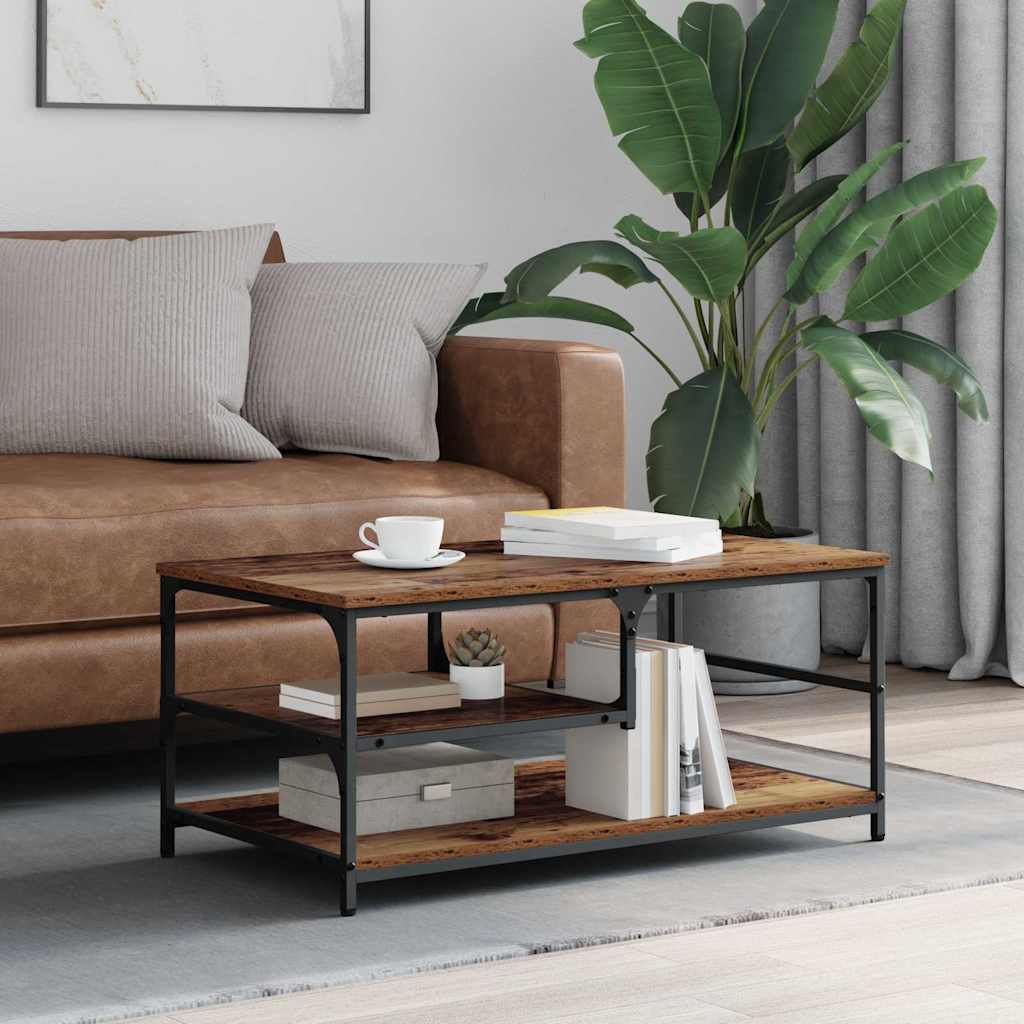 vidaXL Masă de cafea Lemn Vechi 90 x 49 x 40 cm Lemn compozit