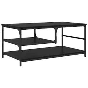 vidaXL Kohvilaud Must tamm 90 x 49 x 40 cm Tehispuit