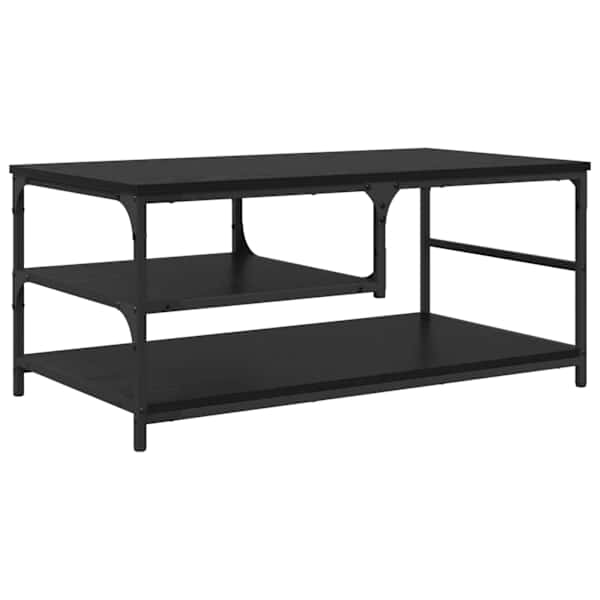 vidaXL Kohvilaud Must tamm 90 x 49 x 40 cm Tehispuit